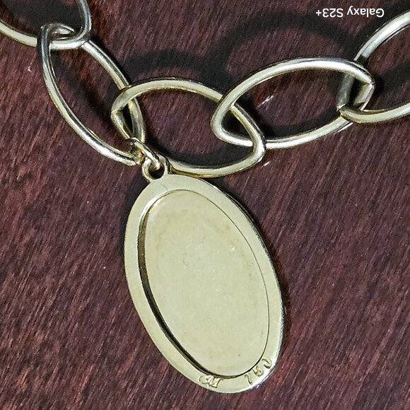 RARE MONICA RICH KOSANN FLORAL SCROLL OVAL 18K CHARM LOCKET PENDANT BRACELET - Picture 13 of 16